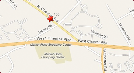 Map to Keystone Auto Electical Repair in West Chester PA